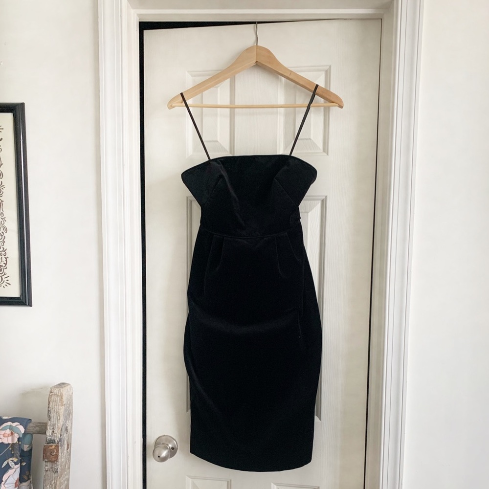 J Crew Velvet Strapless Dress